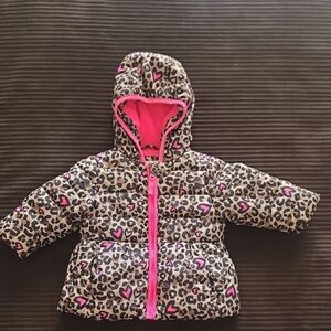 Healthtex Baby Pink Fleece with Leopard Print